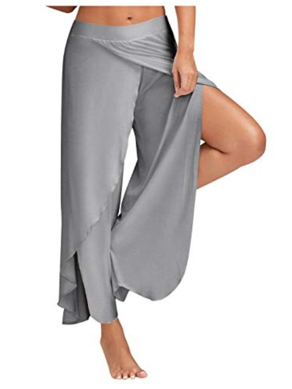Wide Leg Yoga Pants High Split Hippie Flowy Sweatpants